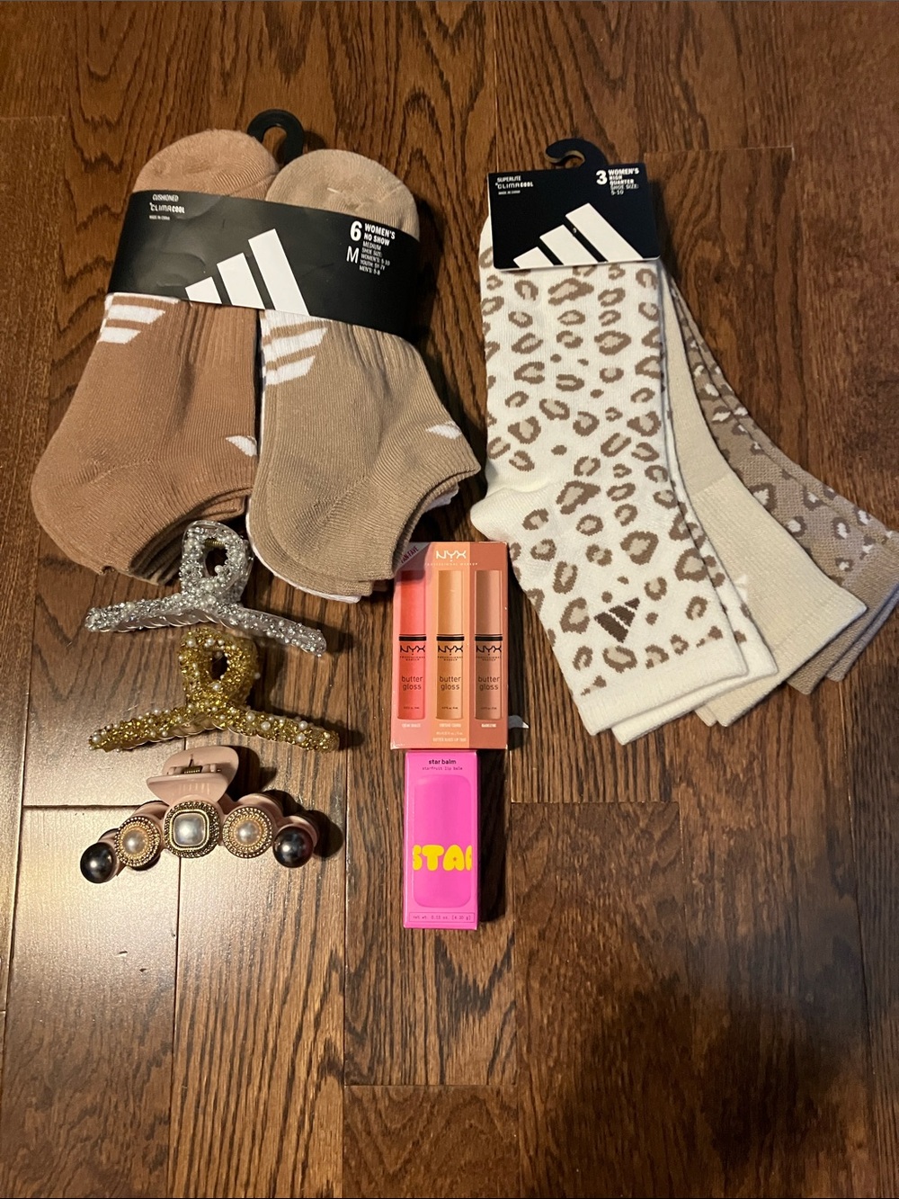 adidas Women's Neutral Tone Low & Crew Sock Set - Brown, Cream, Beige